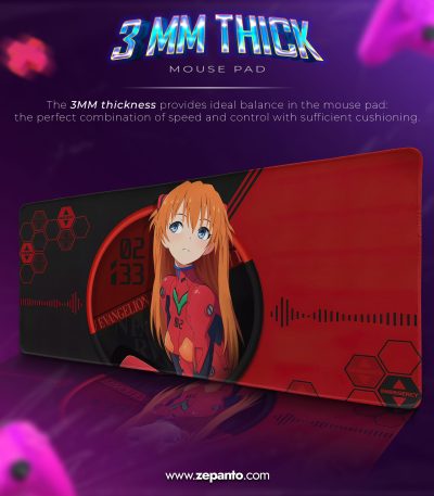 Asuka Command Mode Desk Mat, Evangelion Mouse Pad