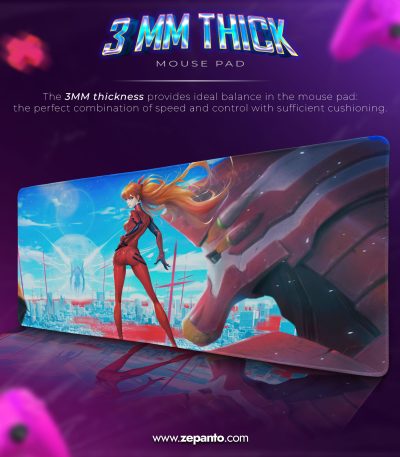 Asuka Neo Tokyo Desk Mat, Evangelion Mouse Pad