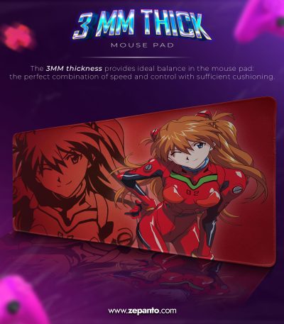Asuka Twin Spirit Desk Mat, Evangelion Mouse Pad