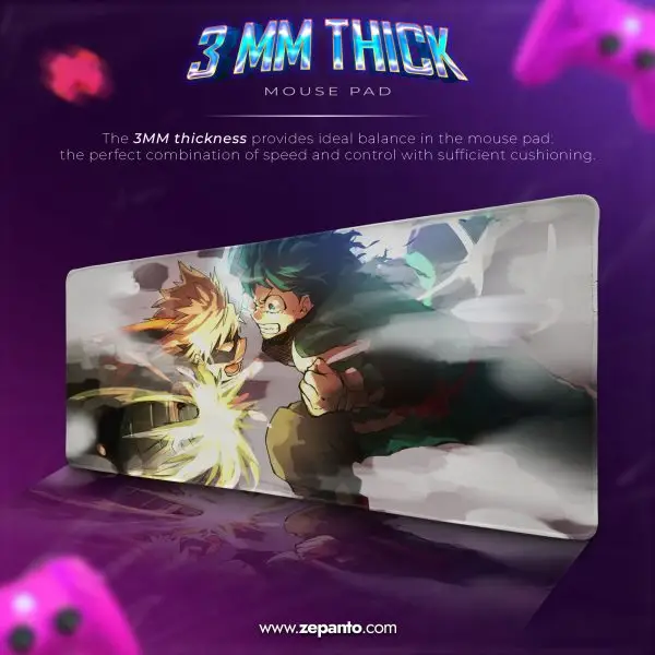Bakugou Rival Clash Desk Mat, My Hero Mouse Pad