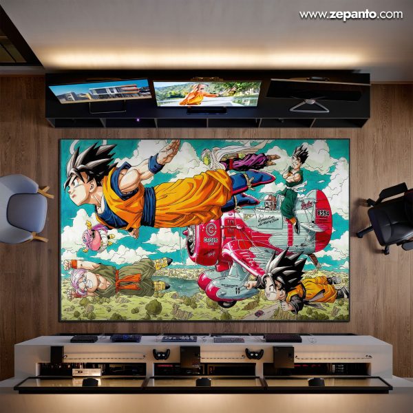 Dragon Ball Area Rug, Capsule Corp Goku Carpet