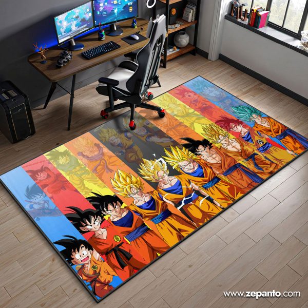 Dragon Ball Area Rug, Goku Super Saiyan Carpet