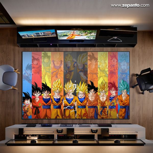Dragon Ball Area Rug, Goku Super Saiyan Carpet