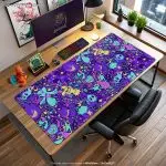 Gengar Vibes Mouse Pad, Pokémon Ghost Glow Desk Mat