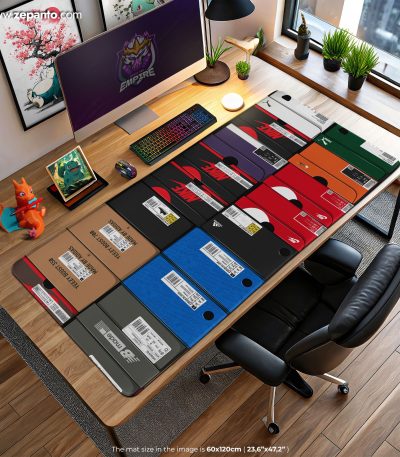 Nike Box Style Desk Mat, Multicolor Mouse Pad