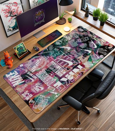 Nike Iridescent Desk Mat, Nike Vibe Mouse Pad