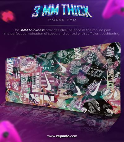 Nike Iridescent Desk Mat, Nike Vibe Mouse Pad