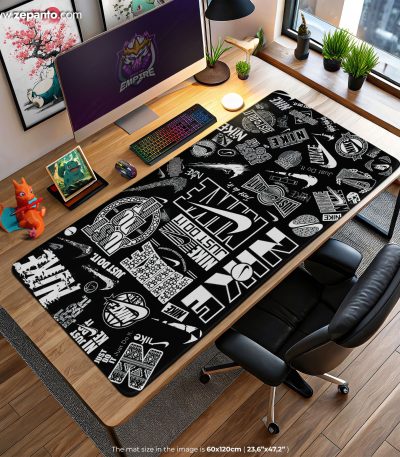 Nike Just Do It Desk Mat, Nike Collage Mouse Pad