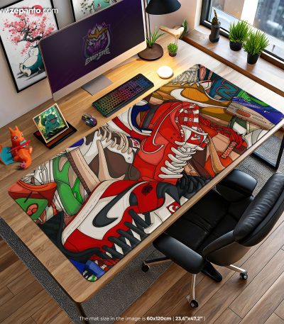 Nike Kicks Desk Mat, Nike Sneaker Mouse Pad