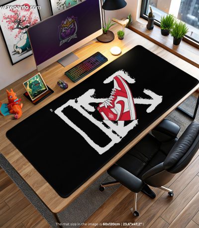 Nike Off-White Air Desk Mat, Sneaker Art Mouse Pad