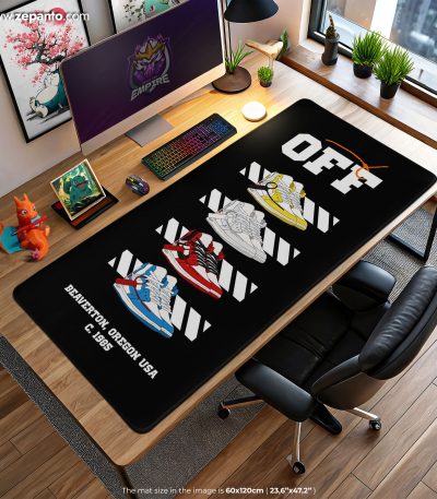 Nike Off-White Stripe Desk Mat, Sneaker Mouse Pad
