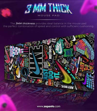 Nike Pop Art Desk Mat, Nike Neon Mouse Pad