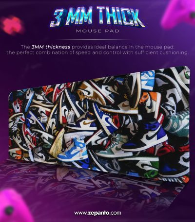 Nike Sneaker Collage Desk Mat, Kicks Mouse Pad