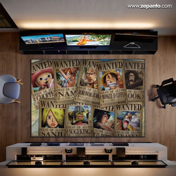 One Piece Area Rug, Straw Hat Wanted Poster Carpet