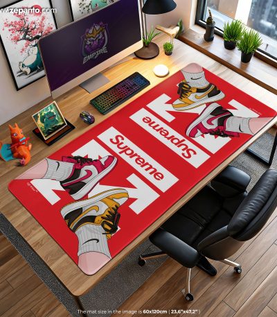 Supreme Kicks Desk Mat, Nike Supreme Mouse Pad