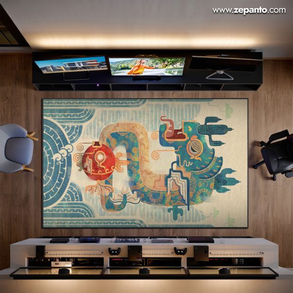 Ancient Gyarados Area Rug, Pokemon Dragon Carpet