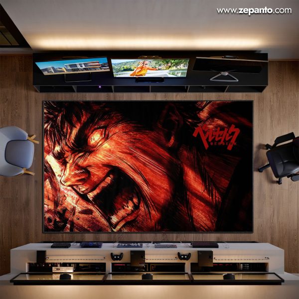 Berserk Area Rug, Guts Rage Mode Carpet