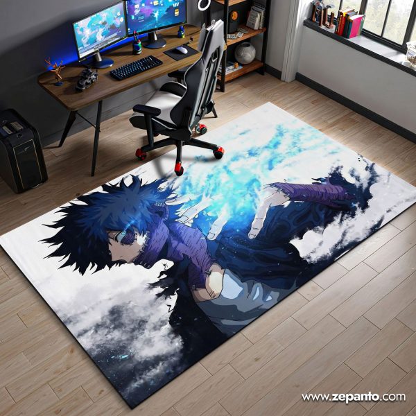 Dabi Area Rug, Blue Flame Villain Carpet