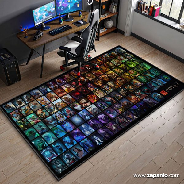 Dota 2 Heroes Area Rug, MOBA Legends Carpet