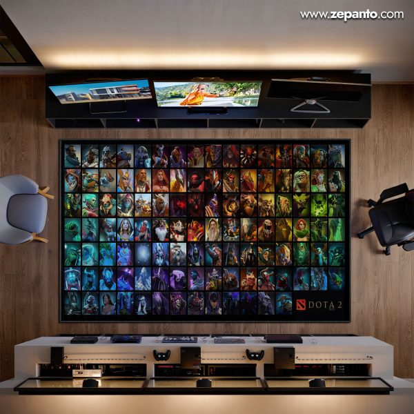 Dota 2 Heroes Area Rug, MOBA Legends Carpet