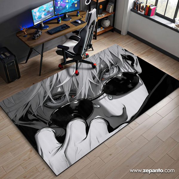 Gojo Satoru Area Rug, Black Shades Carpet