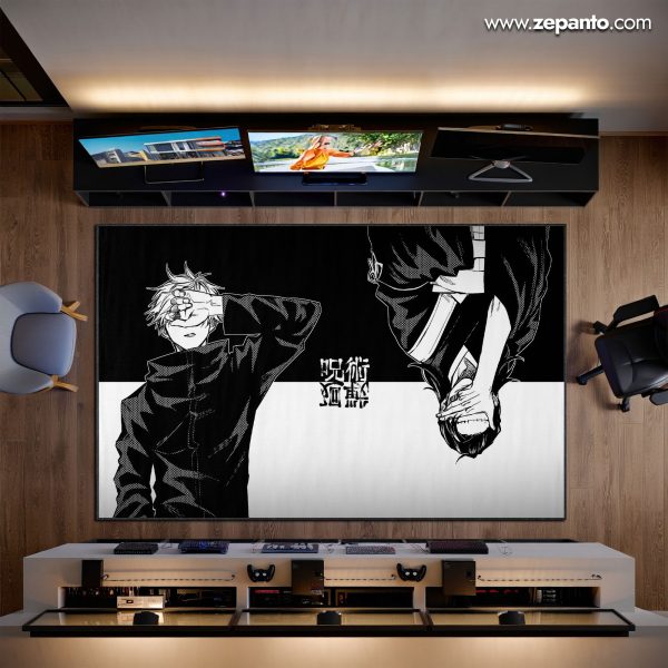 Jujutsu Kaisen Area Rug, Gojo and Geto Carpet