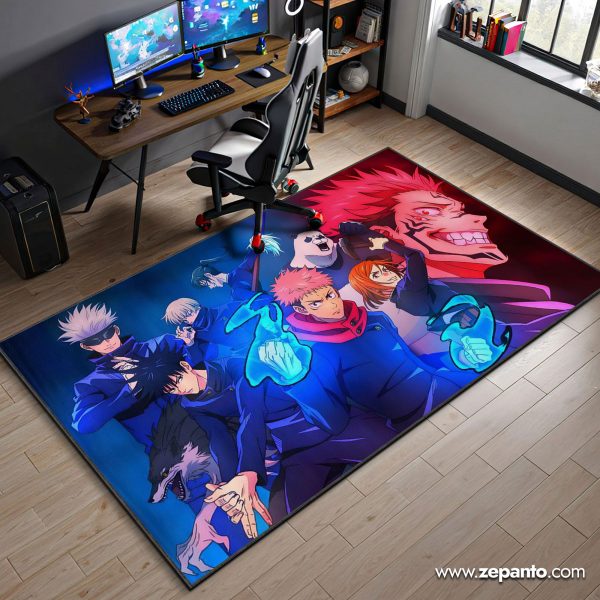 Jujutsu Kaisen Area Rug, Sorcerer Battle Carpet