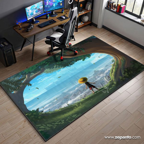 Luffy Area Rug, One Piece Grand Line Carpet