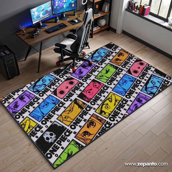 One Piece Crew Area Rug, Straw Hat Carpet