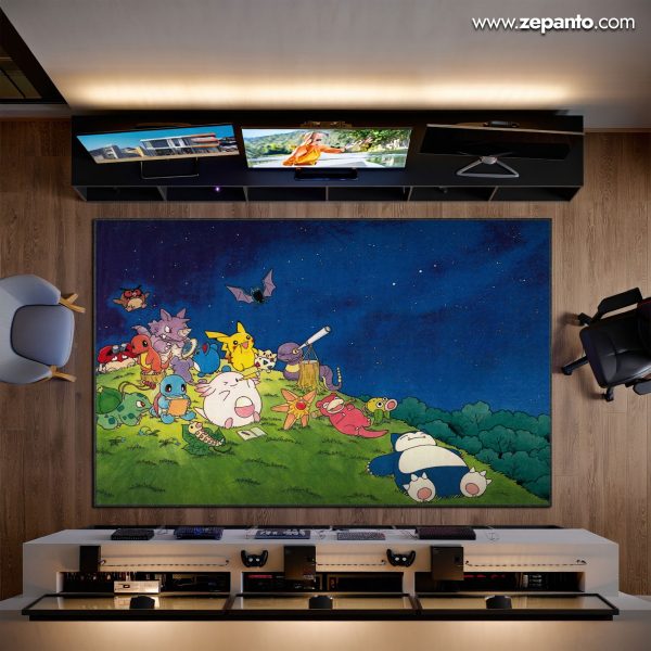 Pokemon Area Rug, Stargazing Night Carpet
