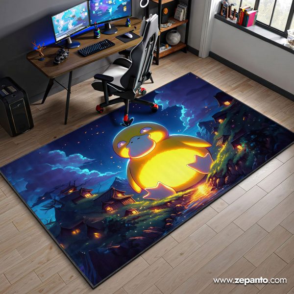 Psyduck Glow Area Rug, Night Pokémon Carpet
