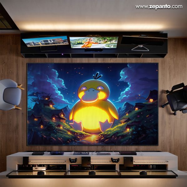 Psyduck Glow Area Rug, Night Pokémon Carpet