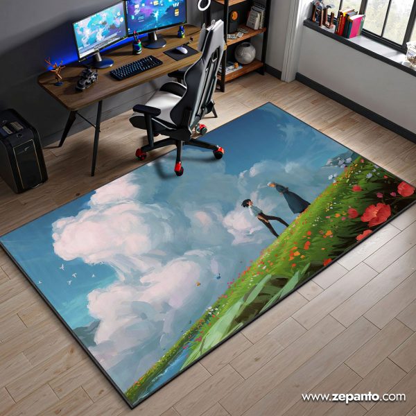 Studio Ghibli Area Rug, Howl’s Meadow Carpet