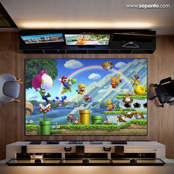 Super Mario Area Rug, Mushroom Kingdom Carpet