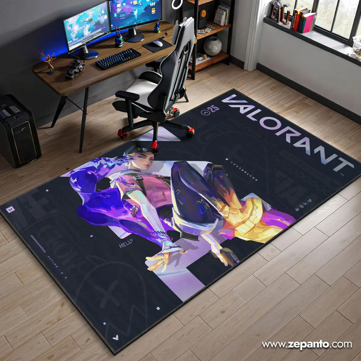 Valorant Clove Area Rug, Shadow Agent Carpet