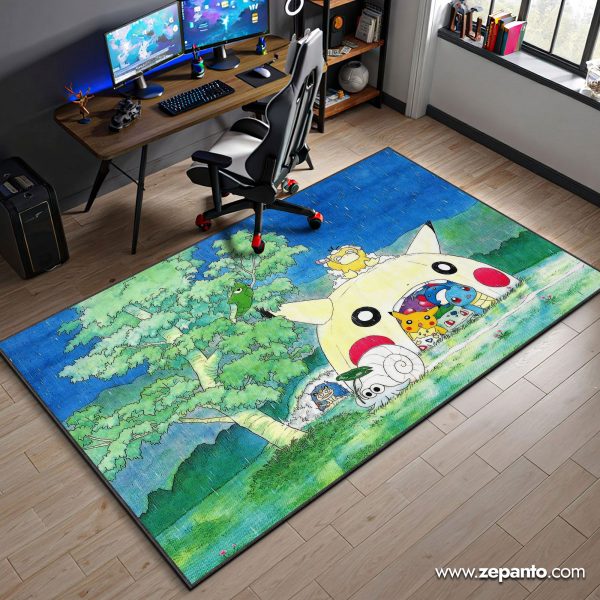 Pokemon Area Rug, Pikachu House Carpet