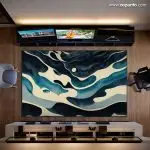 Ocean Flow Area Rug, Blue Wave Carpet