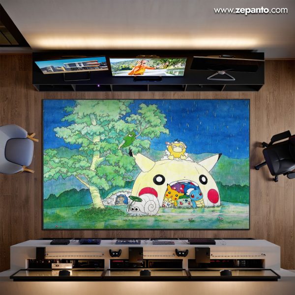 Pokemon Area Rug, Pikachu House Carpet