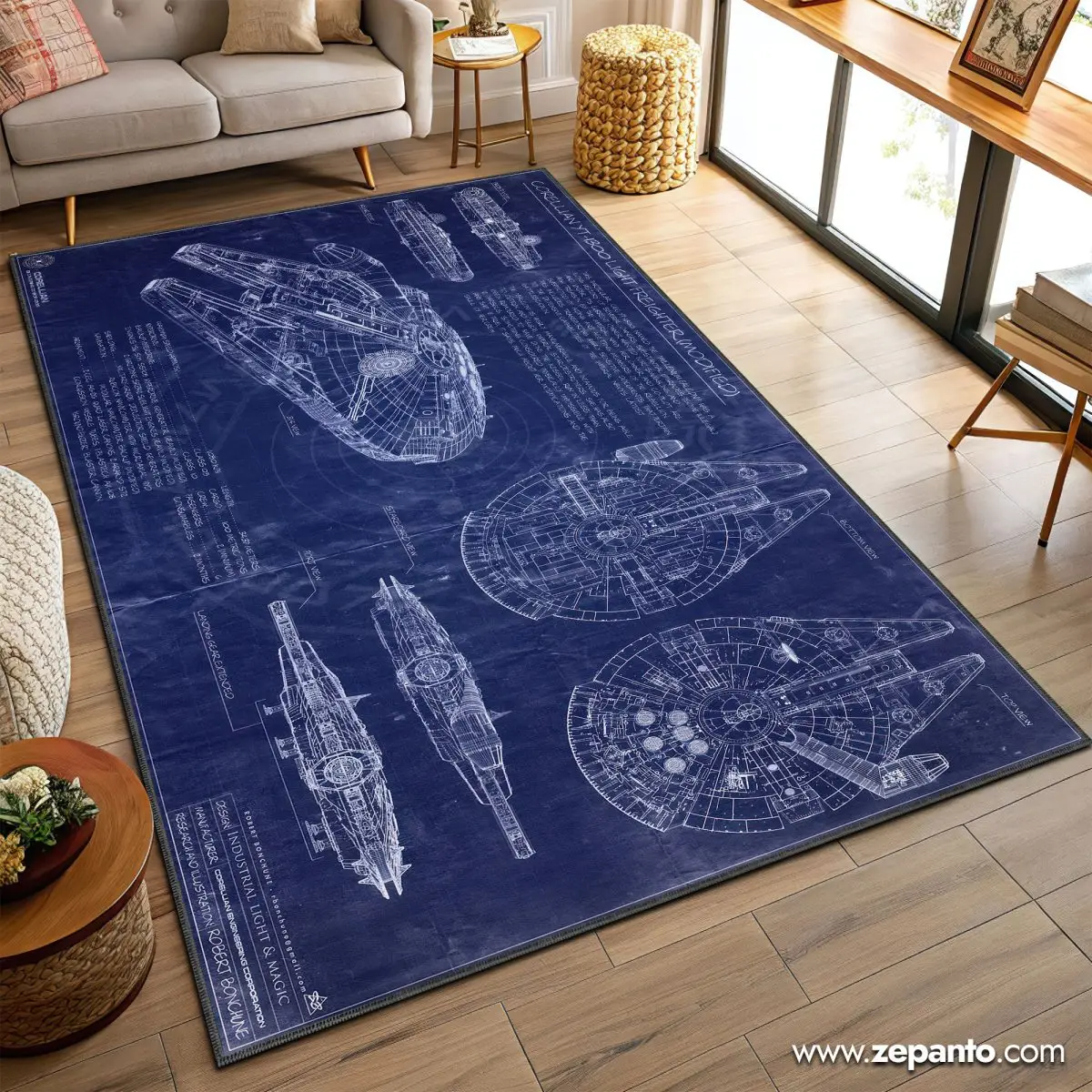 Star Wars Area Rug, Millennium Falcon Carpet