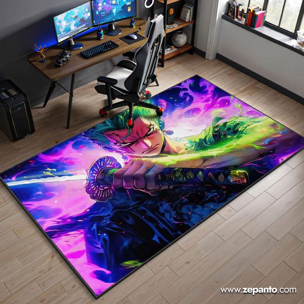 Zoro Swordmaster Area Rug, Roronoa Zoro Carpet